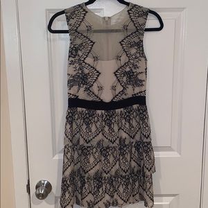 BCBGMaxAzria Black & White Lace Dress -size 4